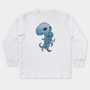 Skull Octopus Kids Long Sleeve T-Shirt